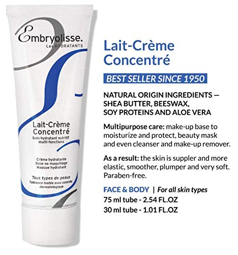 Embryolisse Lait -Creme Concentre | Versatile 6-in-1 Treatment Nourishing Moisturiser – Hydrates, Protects, and & Enhances Skin | Perfect Make-up Base | 15ml Size (Packaging May Vary)